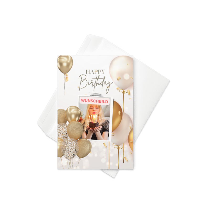 Persönliche Glückwunschkarte zum Geburtstag – mit eigenem Song, Wunschtext & Bildern - personalisiertes Geschenk
