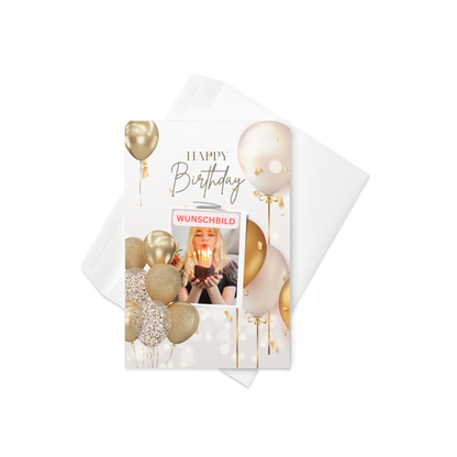 Persönliche Glückwunschkarte zum Geburtstag – mit eigenem Song, Wunschtext & Bildern - personalisiertes Geschenk