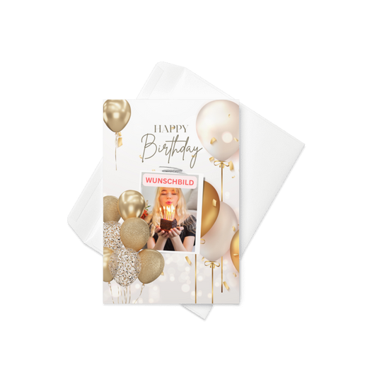 Persönliche Glückwunschkarte zum Geburtstag – mit eigenem Song, Wunschtext & Bildern - personalisiertes Geschenk
