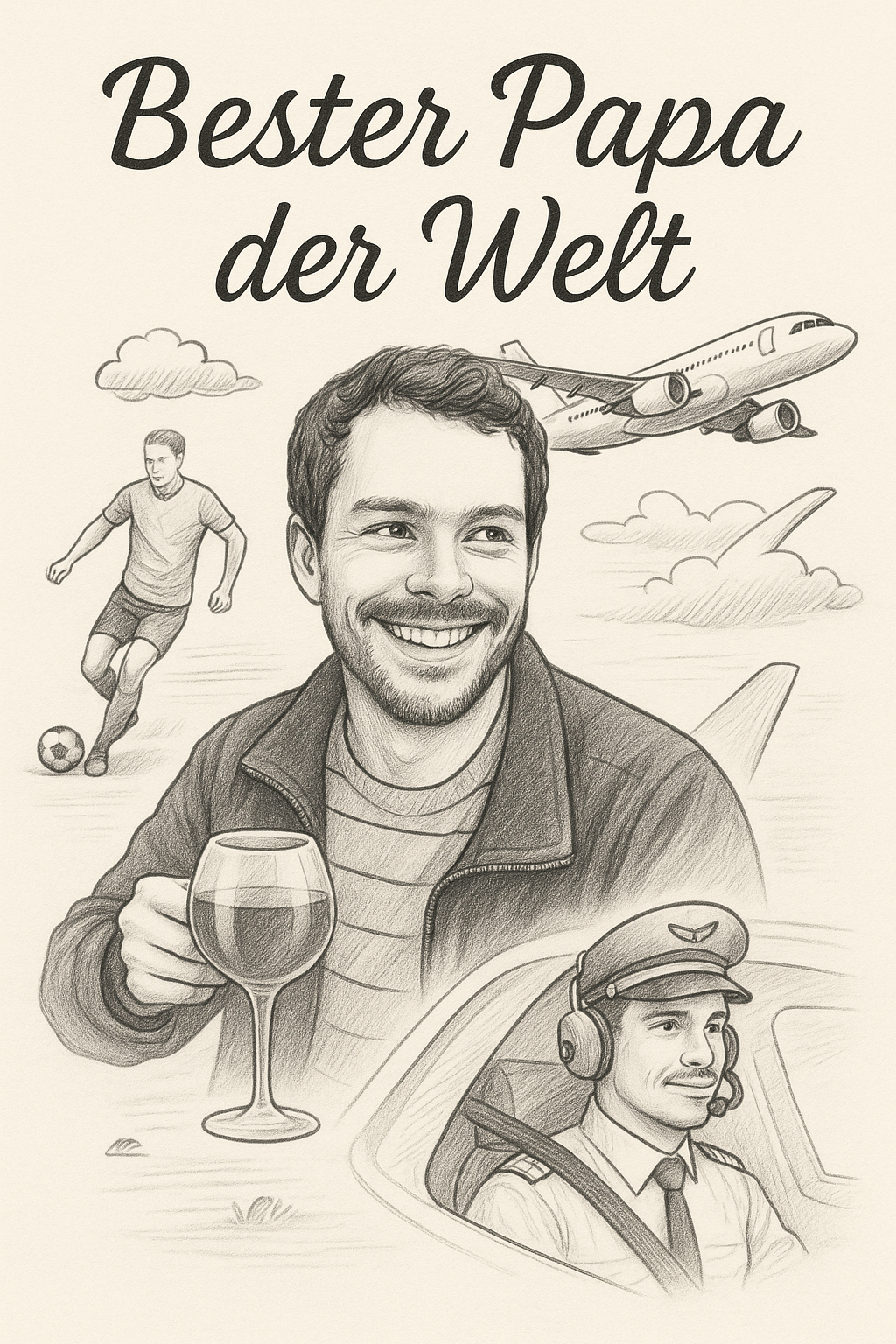 Personalisierte Grußkarte mit individuellen Bildern und Text (Digital)