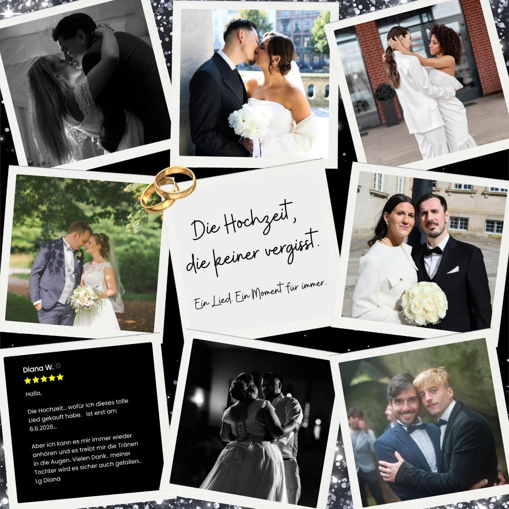 Personalisiertes Hochzeitslied. Euer Song zum schönsten Tag.