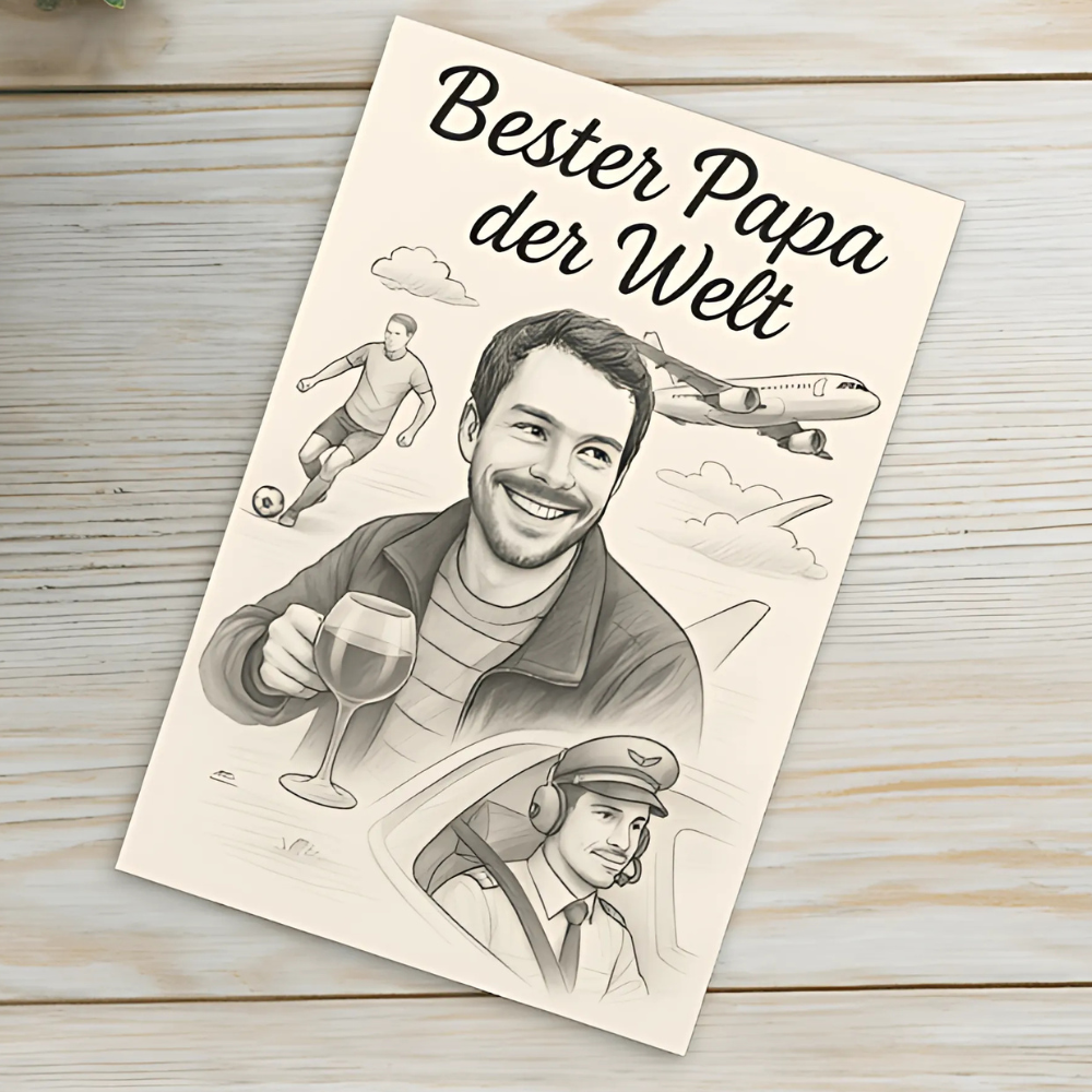 Personalisierte Grußkarte mit individuellen Bildern und Text (Digital)