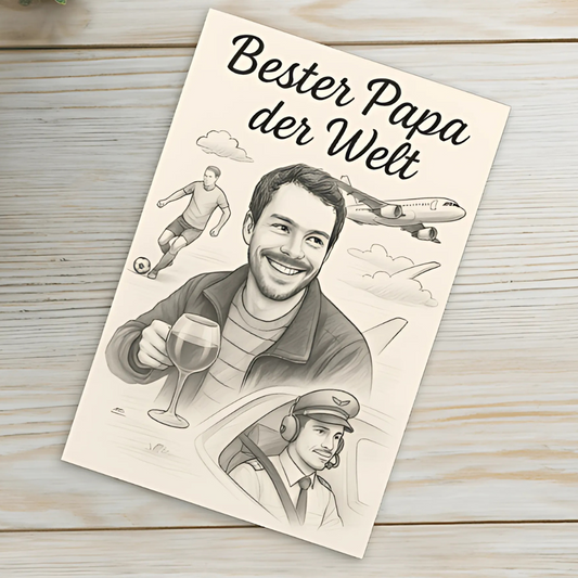 Personalisierte Grußkarte mit individuellen Bildern und Text (Digital)