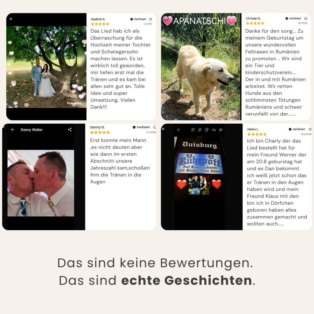 Mein Wunschlied für besondere Anlässe – z.B Geburtstag, Liebeslied, Hochzeit - personalisiertes Geschenk