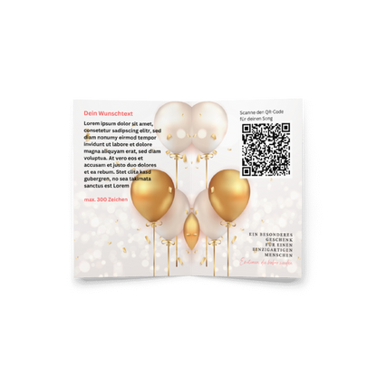 Persönliche Glückwunschkarte zum Geburtstag – mit eigenem Song, Wunschtext & Bildern - personalisiertes Geschenk