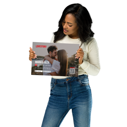 Personalisierbares Poster Lovestory - mit persönlichem Song (ohne Rahmen) - personalisiertes Geschenk