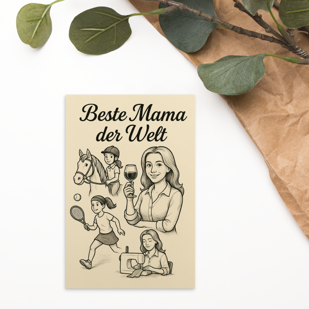 Personalisierte Grußkarte mit individuellen Bildern und Text (Digital)