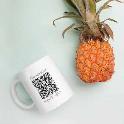 Personalized song mug with your own photo, song &amp; text - 325ml mug white