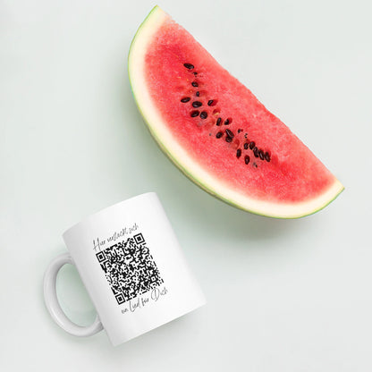 Personalized song mug with your own photo, song &amp; text - 325ml mug white
